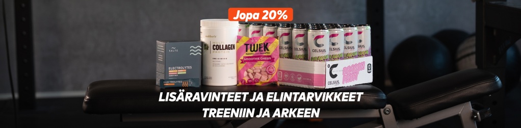 Lisravinteita ja elintarvikkeita jopa 20 %